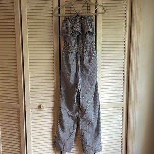 J Crew seersucker jumpsuit